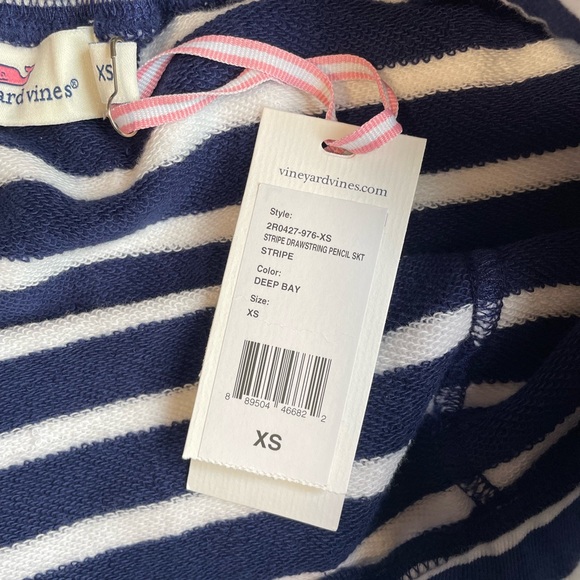 NWT Vineyard Vines Stripe Drawstring Pencil Skirt - Picture 4 of 10